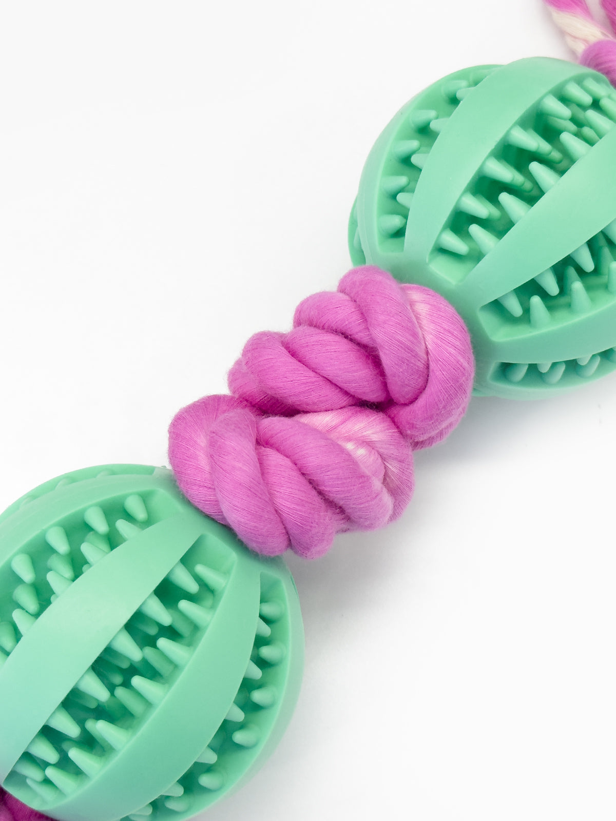 Pet Toys Two Balls Four Knots Dog Chew Rubber Rope