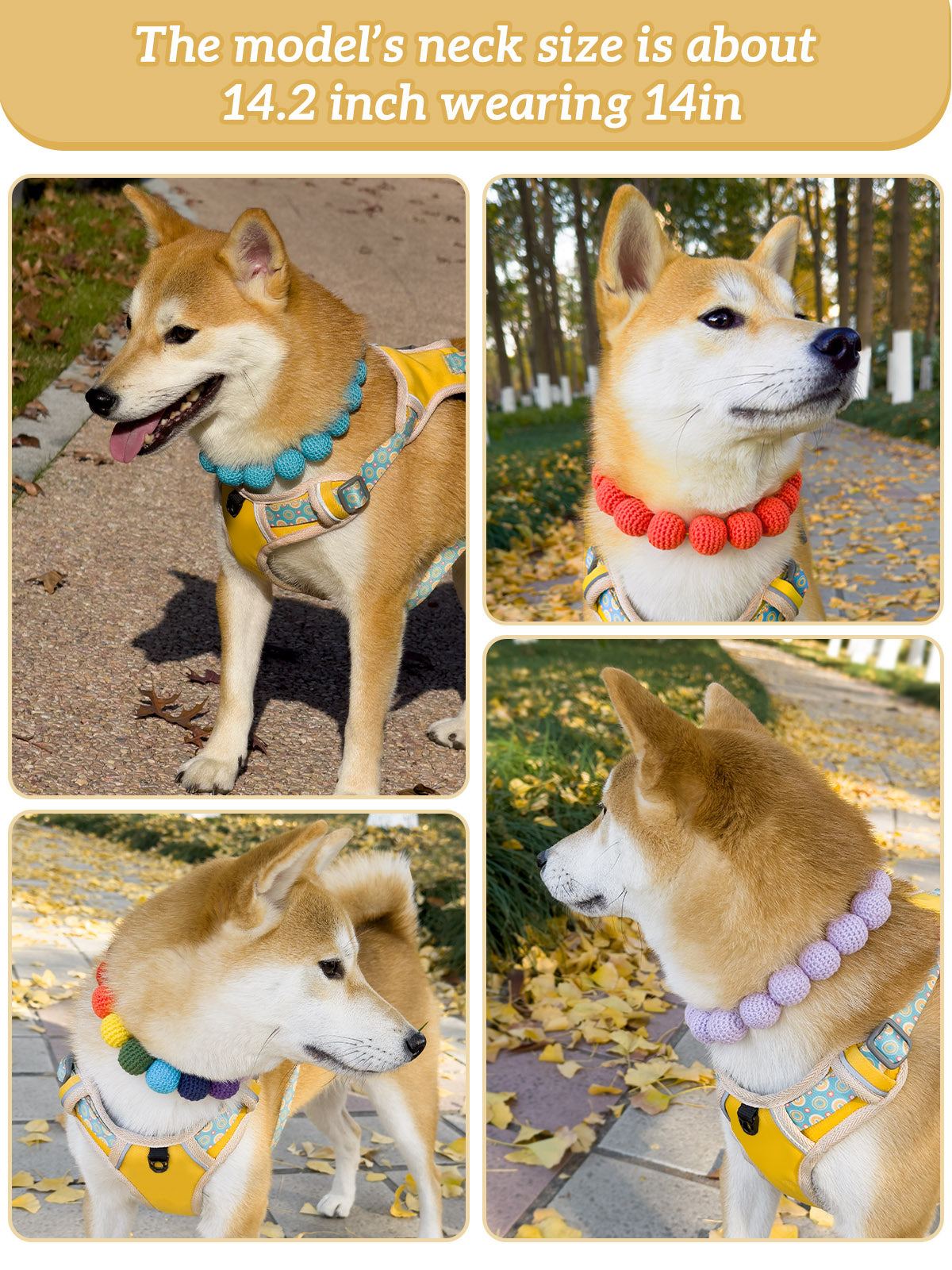 Collars Yarn Balls Pet Necklace Dog Cat Colorful