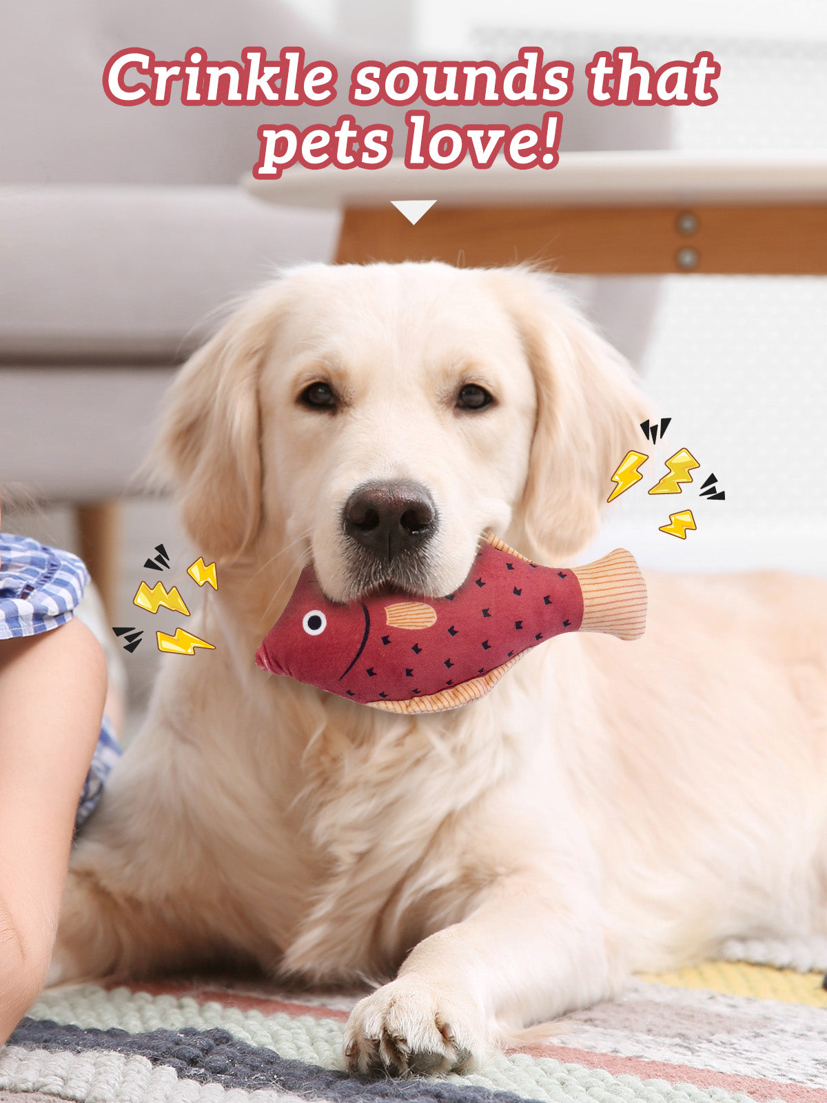 Pet Toys 8 inches Crinkle Sound Bell Ring Squeak