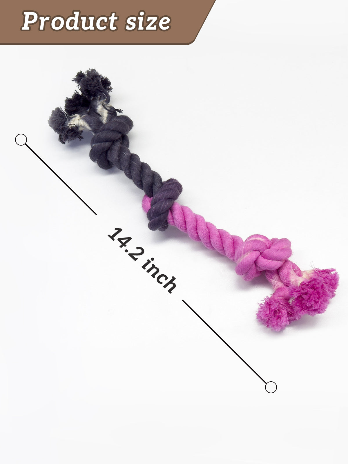 Pet Rope Toys Three Knots Dog Chew Durable