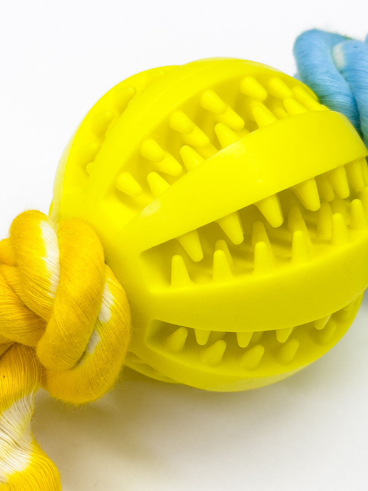 Pet Toy One Ball Two Knots Dog Chew Rubber