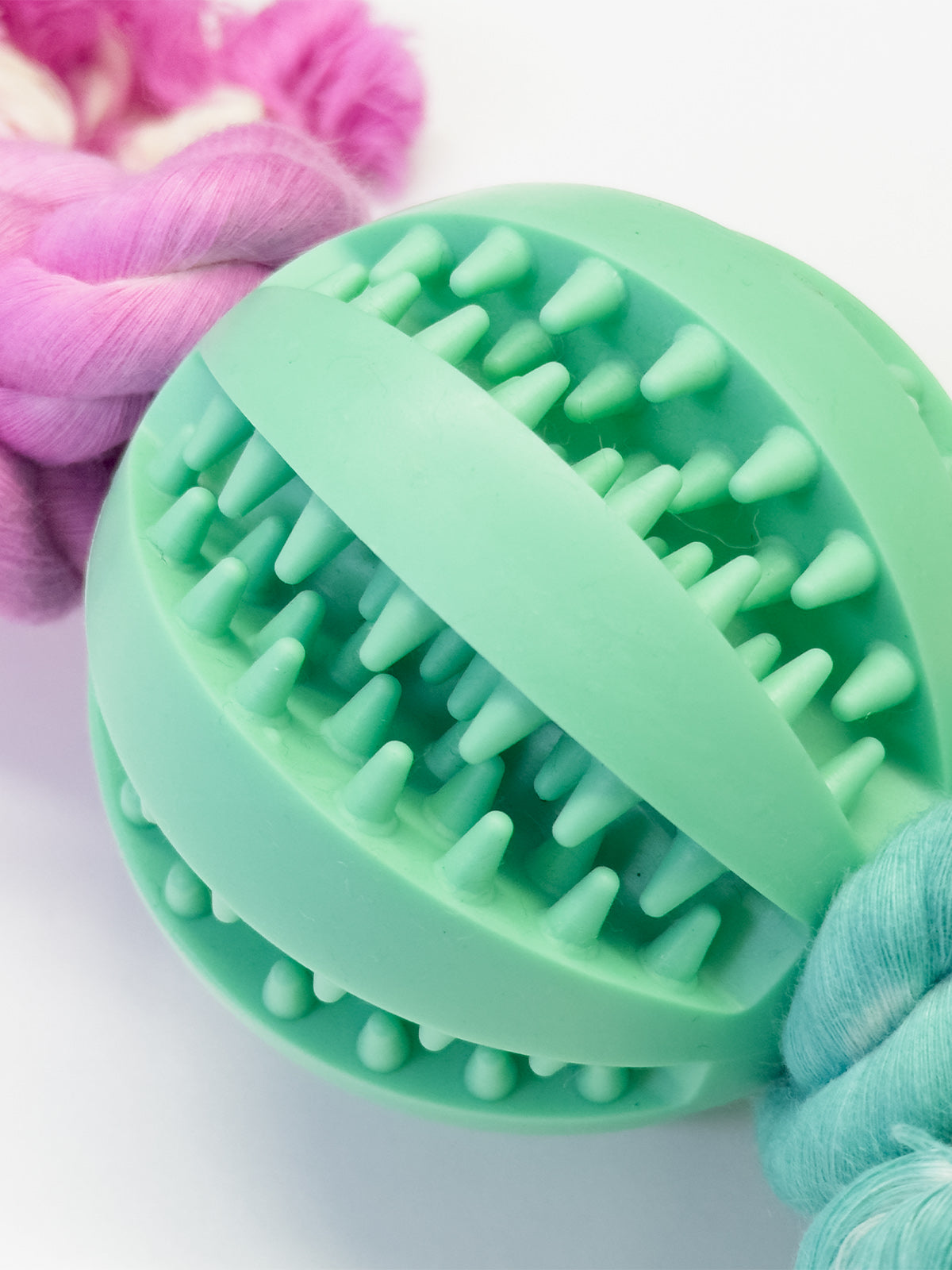 Pet Toy One Ball Two Knots Dog Chew Rubber