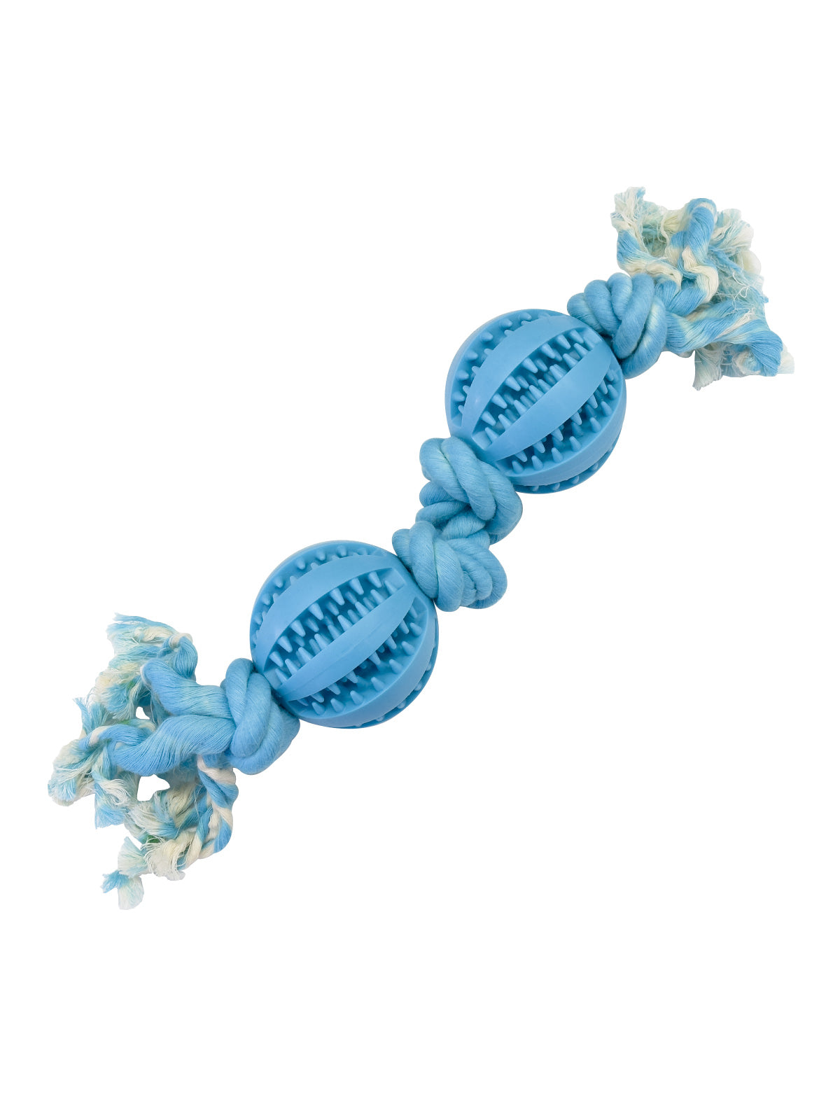 Pet Toys Two Balls Four Knots Dog Chew Rubber Rope