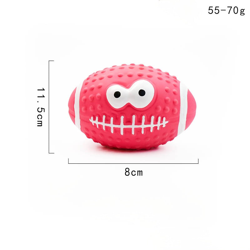 Indestructible Chew Ball Dog Toy - Squeaking Mental Stimulation & Dental Teething Toy for Dog