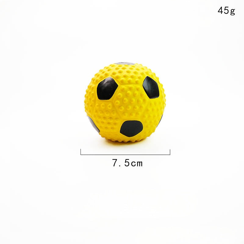 Indestructible Chew Ball Dog Toy - Squeaking Mental Stimulation & Dental Teething Toy for Dog