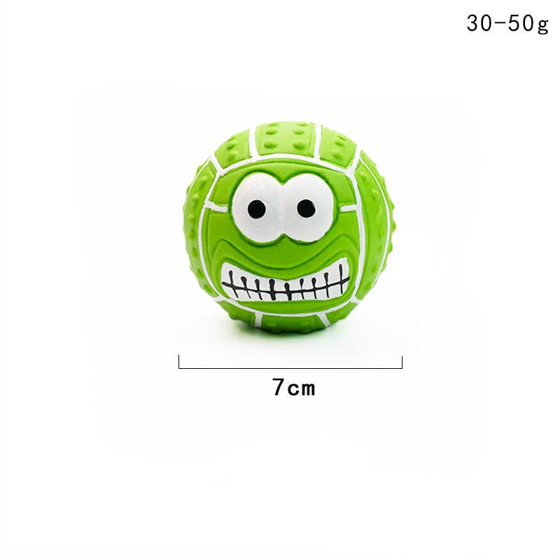 Indestructible Chew Ball Dog Toy - Squeaking Mental Stimulation & Dental Teething Toy for Dog