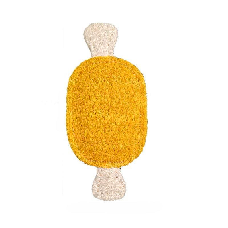 Organic Luffa Cat Toy Trio - Chew, Scratch, Tease for Dental Health & Fun