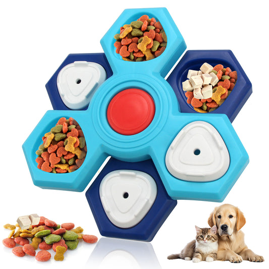 Rotating Puzzle Feeder - Multi-Layer Dog Slow Feeder & Mental Stimulation Toy