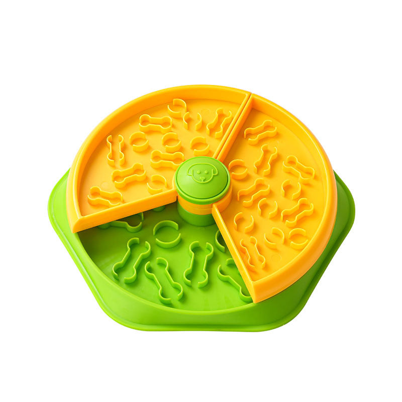 Double Layer Slow Feeder Dog Bowl - Non-Slip Puzzle Dish for Fast Eaters, Anti-Spill Cat Dog Bowl