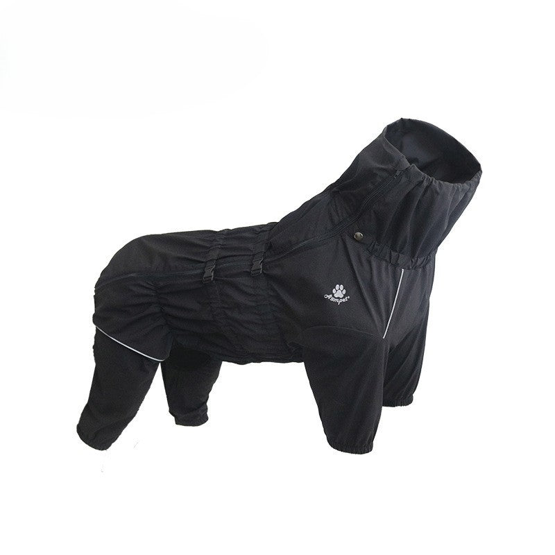 All-Season Dog Rain Jacket - Waterproof Windproof Lightweight Shell for Medium & Large Active Dogs