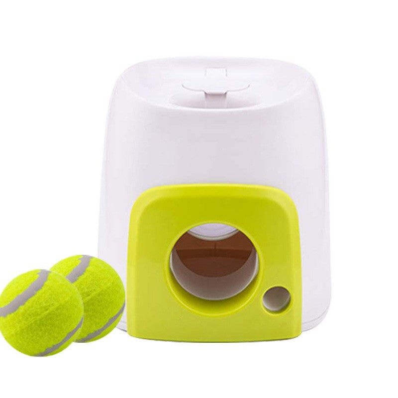 Smart Tennis Treat Launcher - Interactive Food Dispensing Dog Toy with Ball Launch & Training Rewards