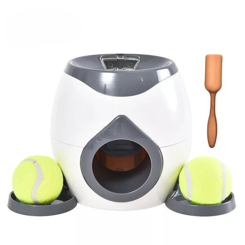 Auto-Fetch & Feed Trainer - Interactive Dog Ball Launcher with Treat Dispenser Toy