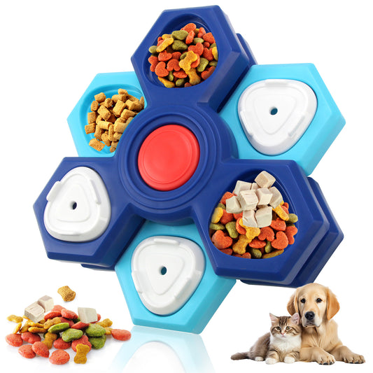 Rotating Puzzle Feeder - Multi-Layer Dog Slow Feeder & Mental Stimulation Toy