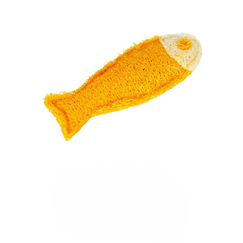 Organic Luffa Cat Toy Trio - Chew, Scratch, Tease for Dental Health & Fun