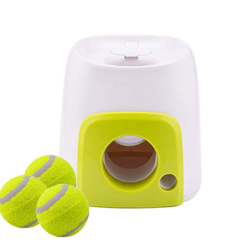 Smart Tennis Treat Launcher - Interactive Food Dispensing Dog Toy with Ball Launch & Training Rewards