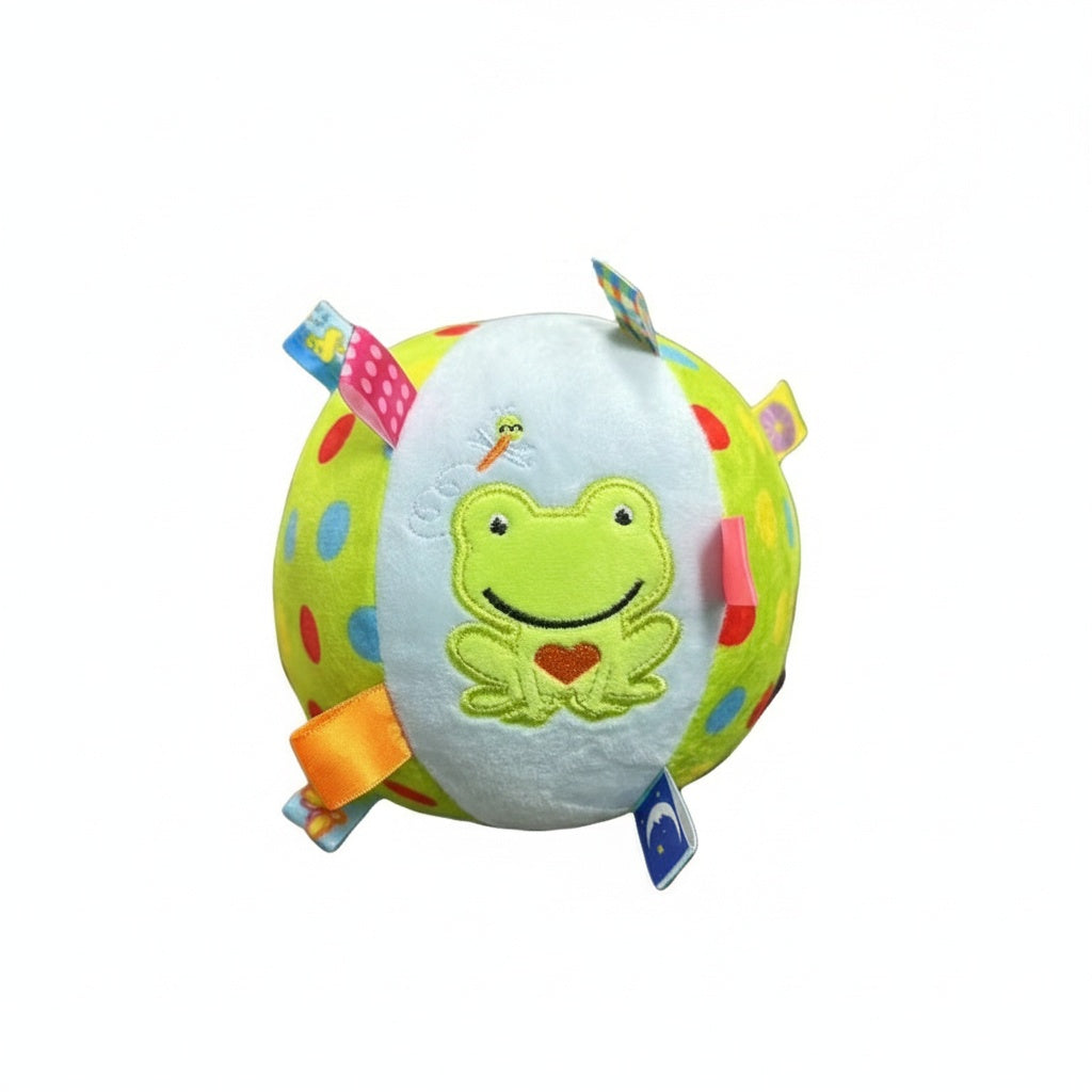 Soccer Ball Dog Toy with Bell - Plush Chew Ball for Boredom, Self-Play & Dental Health