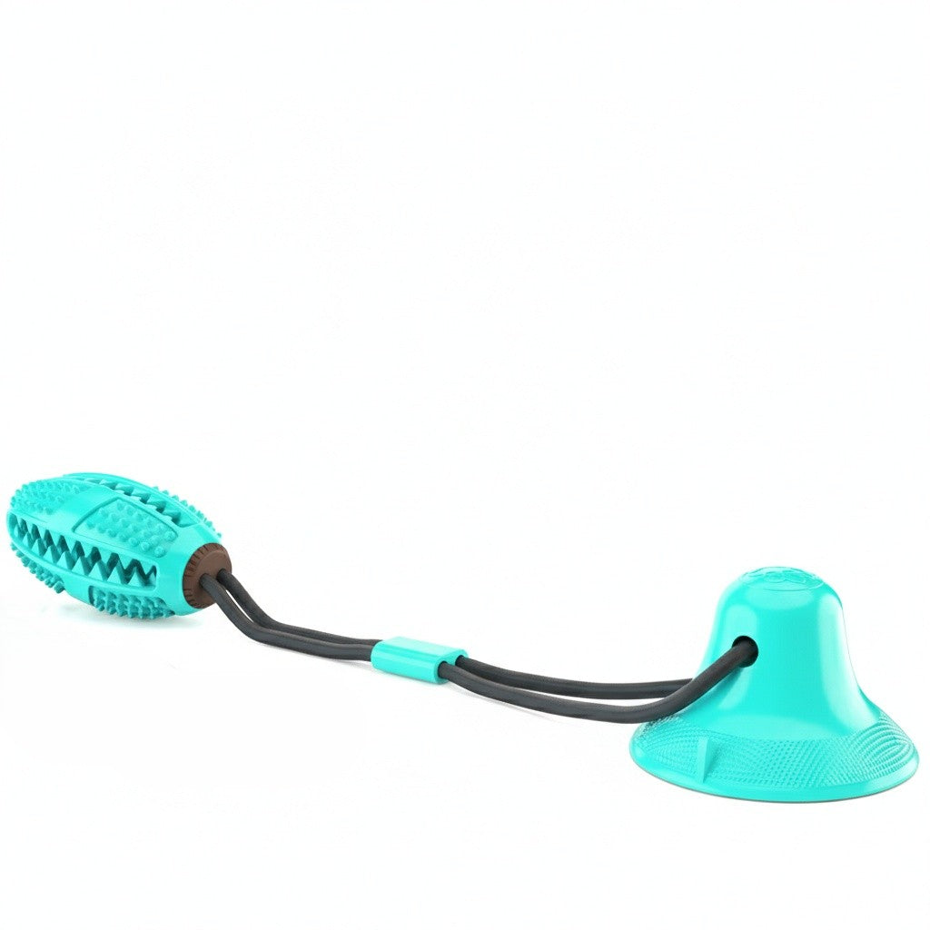 Suction Chew Ball Feeder - Dog Puzzle Toy with Suction Cup Base for Treat Dispensing & Teeth Cleaning