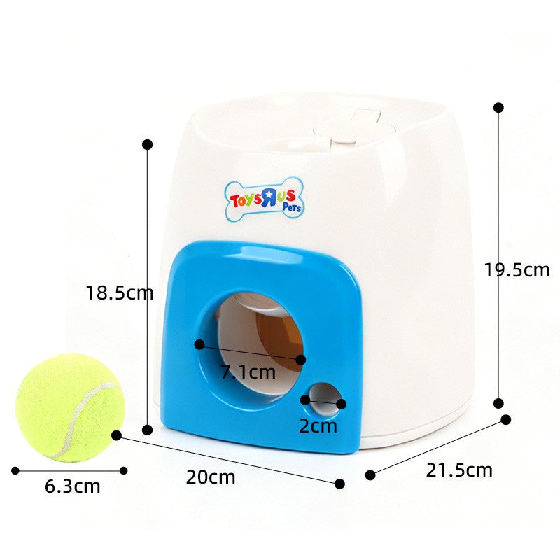 Smart Tennis Treat Launcher - Interactive Food Dispensing Dog Toy with Ball Launch & Training Rewards