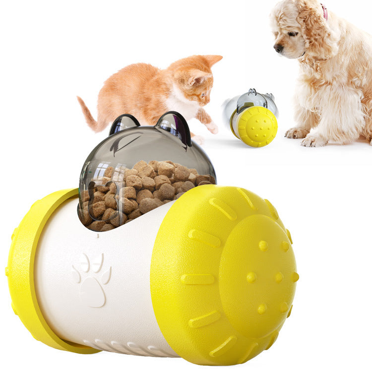 Wobble & Feed Treat Ball - Slow Feeder Puzzle Toy for Dogs' Mental Stimulation