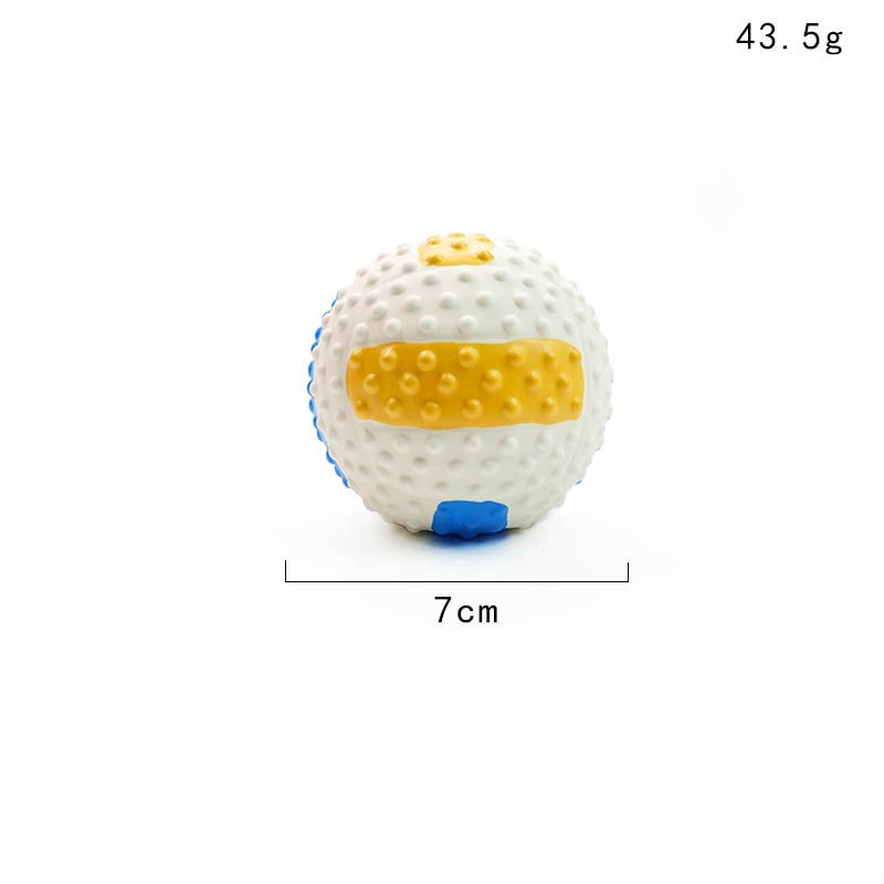 Indestructible Chew Ball Dog Toy - Squeaking Mental Stimulation & Dental Teething Toy for Dog