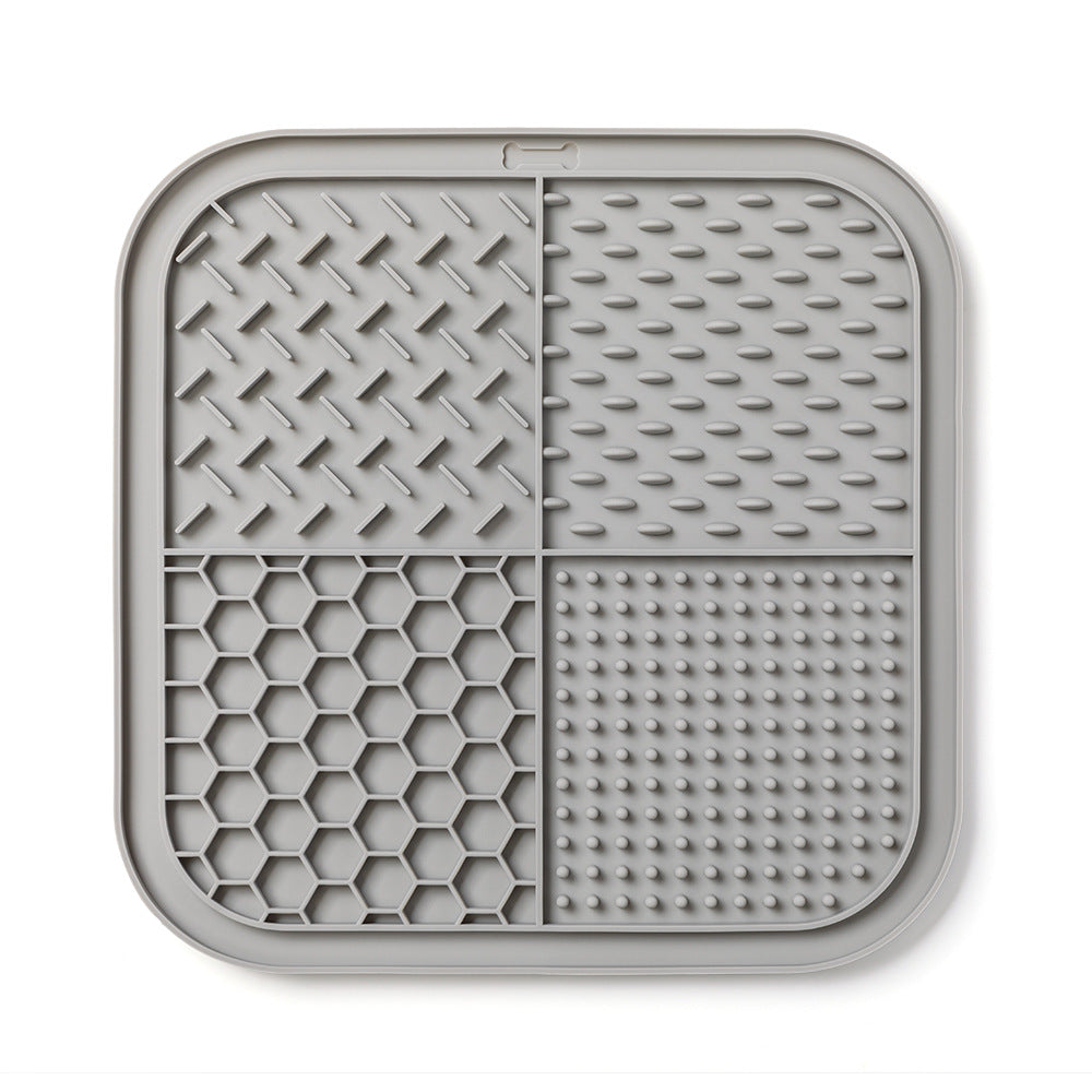 Pet Licking Mat with Suction Cups - Slow Feeder Silicone Pad for Dogs & Cats
