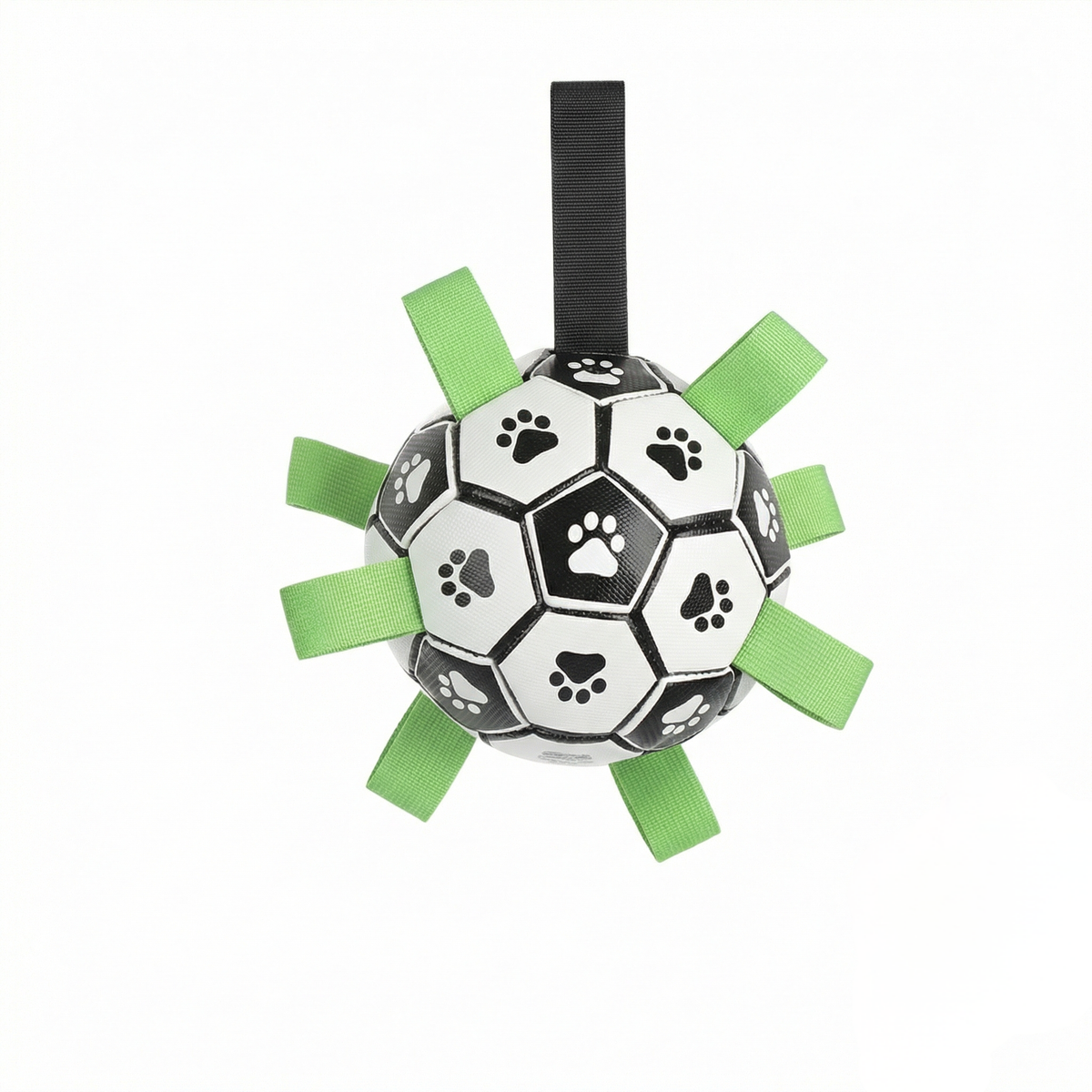 Ultra-Tough Soccer Dog Ball - Outdoor Chew Proof Training Toy with Squeaker