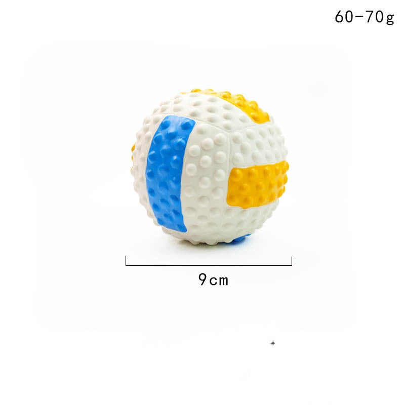 Indestructible Chew Ball Dog Toy - Squeaking Mental Stimulation & Dental Teething Toy for Dog