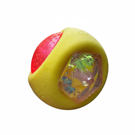 Indestructible Glow-in-the-Dark Dog Ball - Squeaky, High Bounce TPR Chew Toy