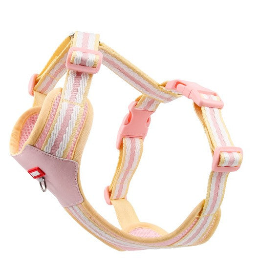 Dog Harness and Leash Set - Reflective, Colorful “Dopamine” Colors for Small Dogs