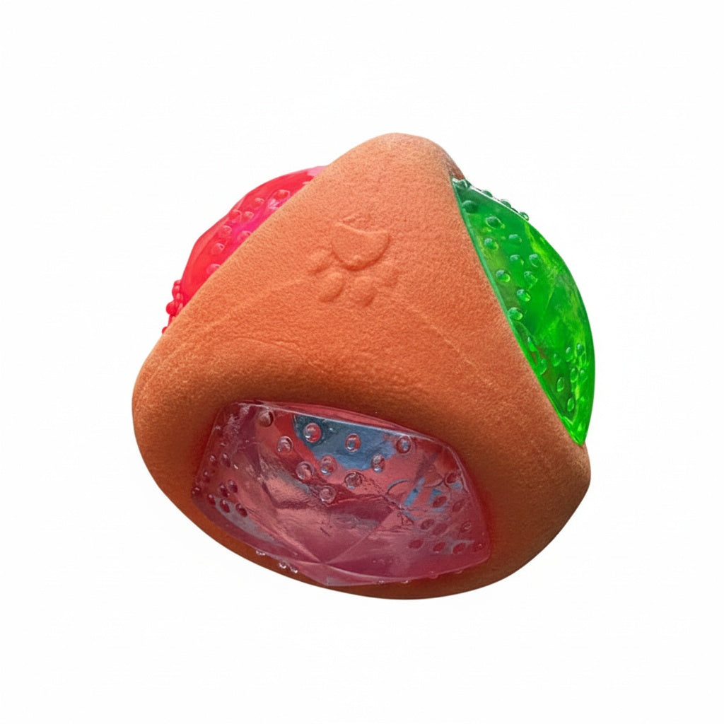 Indestructible Glow-in-the-Dark Dog Ball - Squeaky, High Bounce TPR Chew Toy