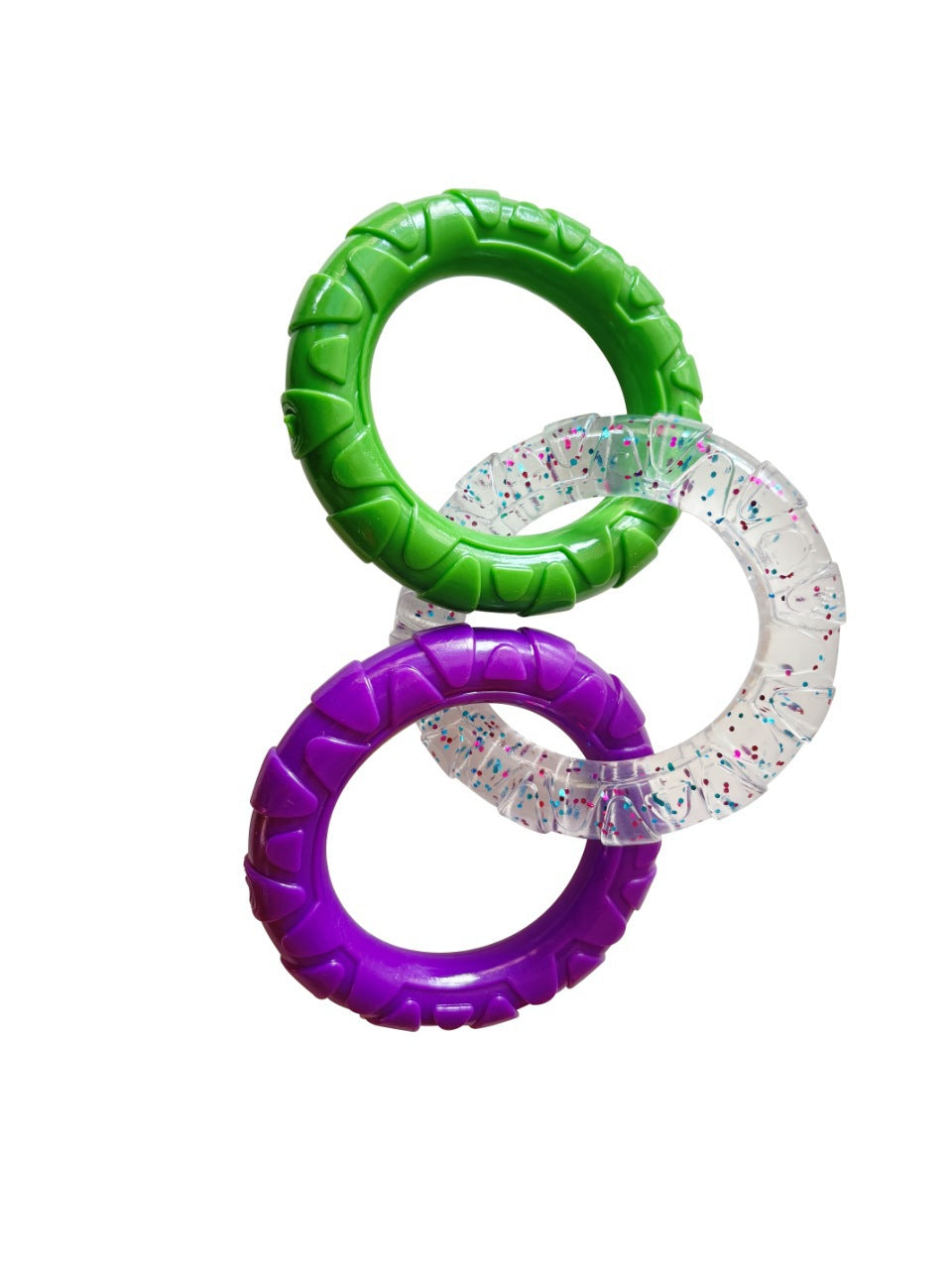 Triple Ring TPR Dog Chew Toy - Dental Cleaning, Boredom Relief for Dogs