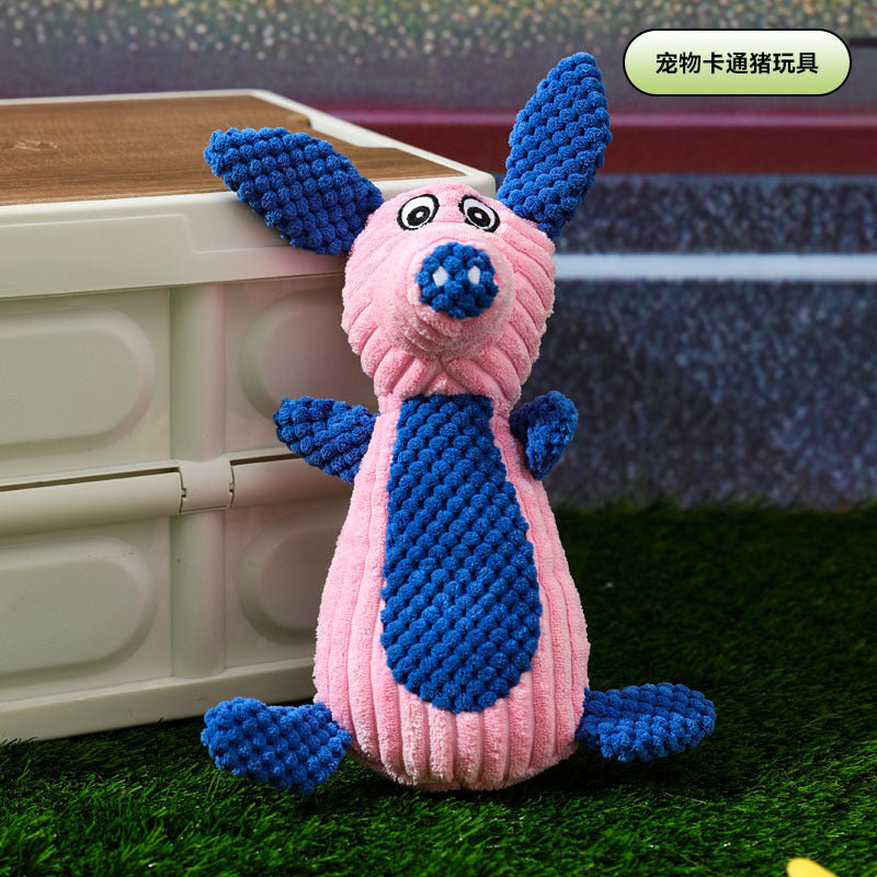 New Animal Squeaky Plush Dog Toys - Crinkle & Chew Resistant for Puppy Teething