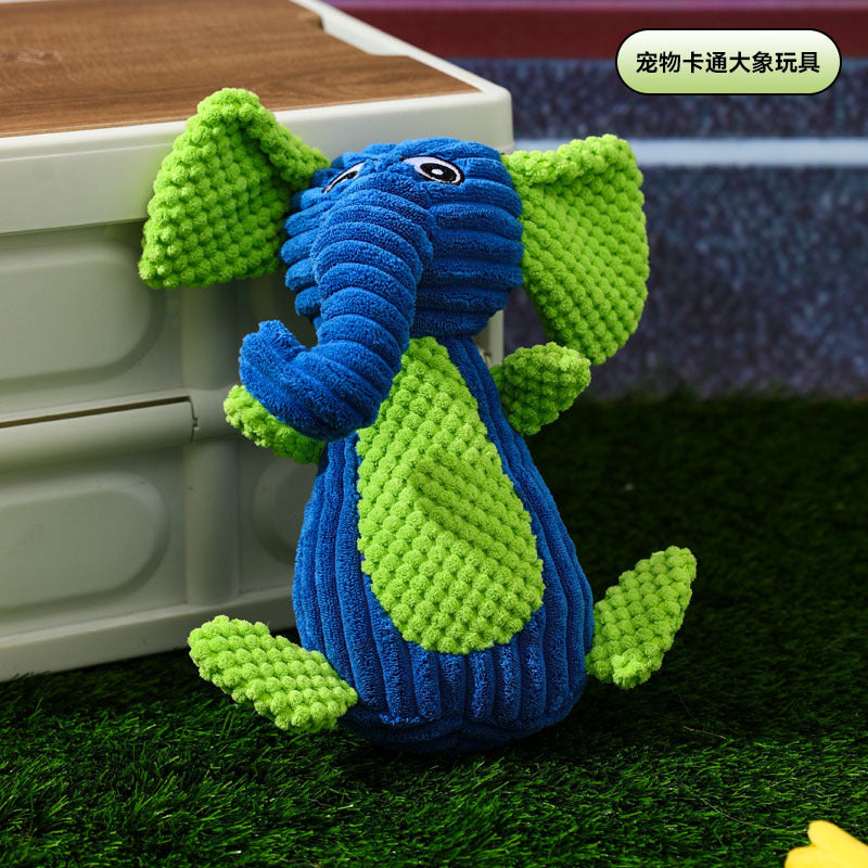 New Animal Squeaky Plush Dog Toys - Crinkle & Chew Resistant for Puppy Teething