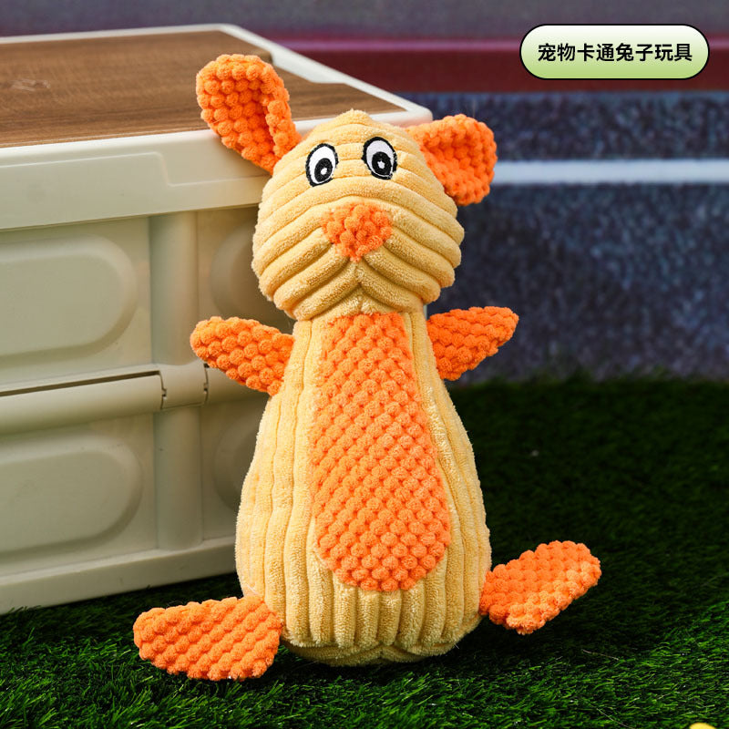 New Animal Squeaky Plush Dog Toys - Crinkle & Chew Resistant for Puppy Teething