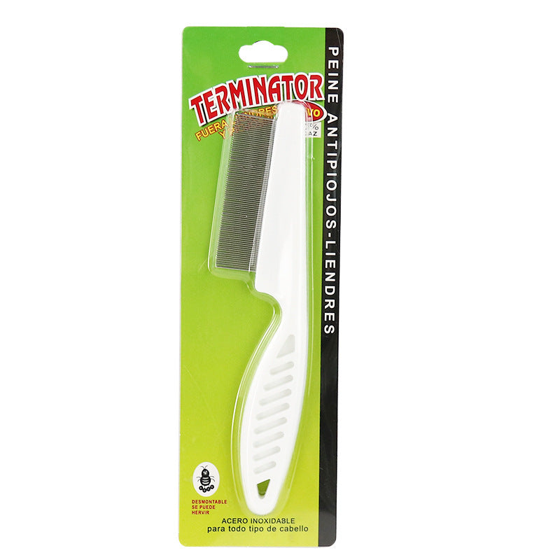 Professional Cat Deshedding Comb - Fine-Toothed Detangler with Self-Cleaning & Massage