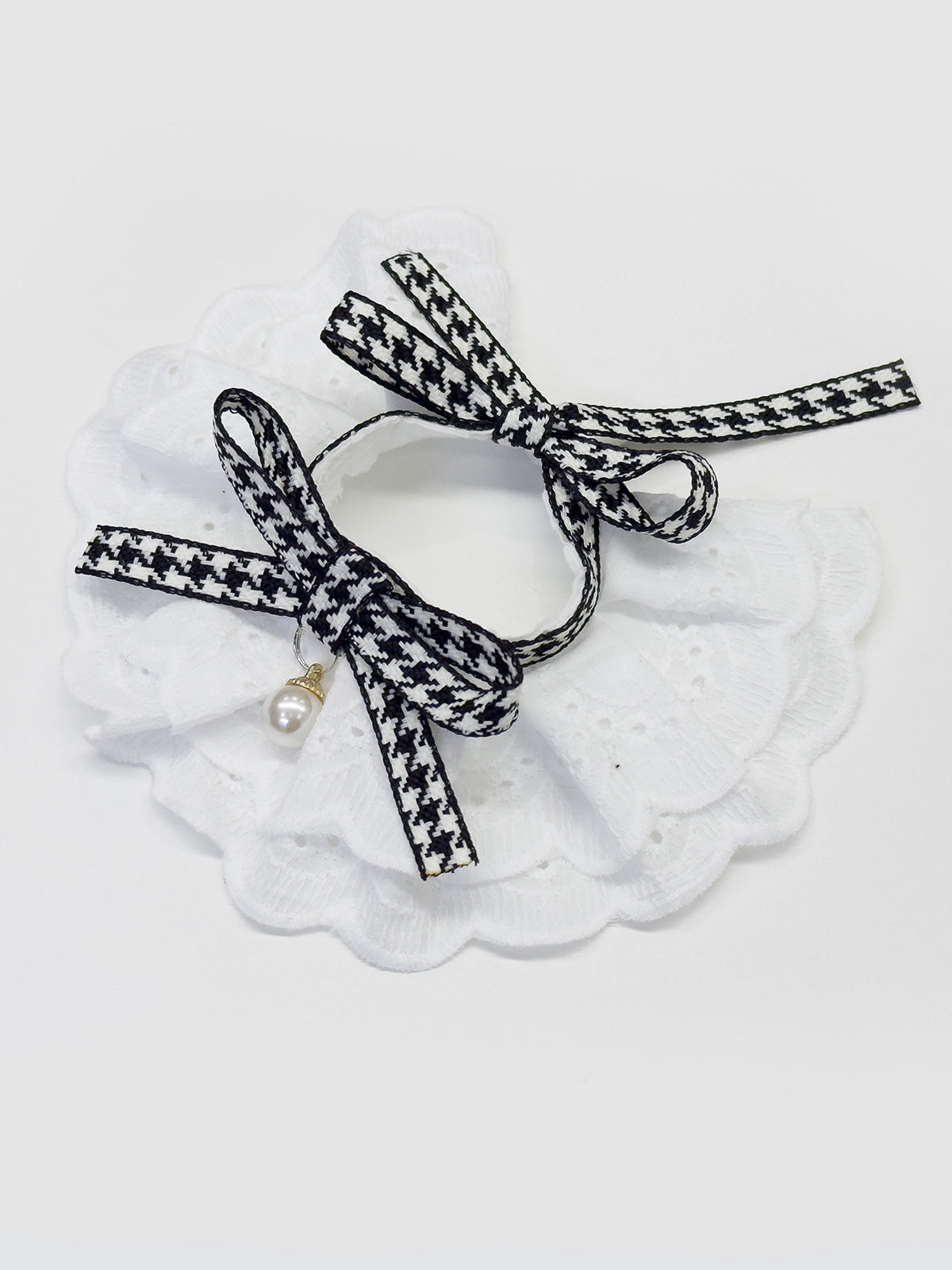 Cat Dog Collar Bandana Houndstooth Bowknot Bell