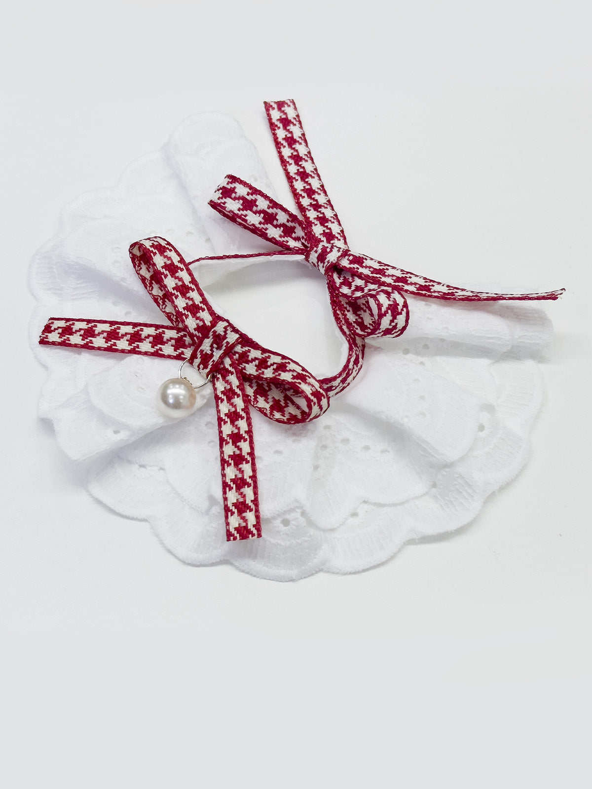 Cat Dog Collar Bandana Houndstooth Bowknot Bell