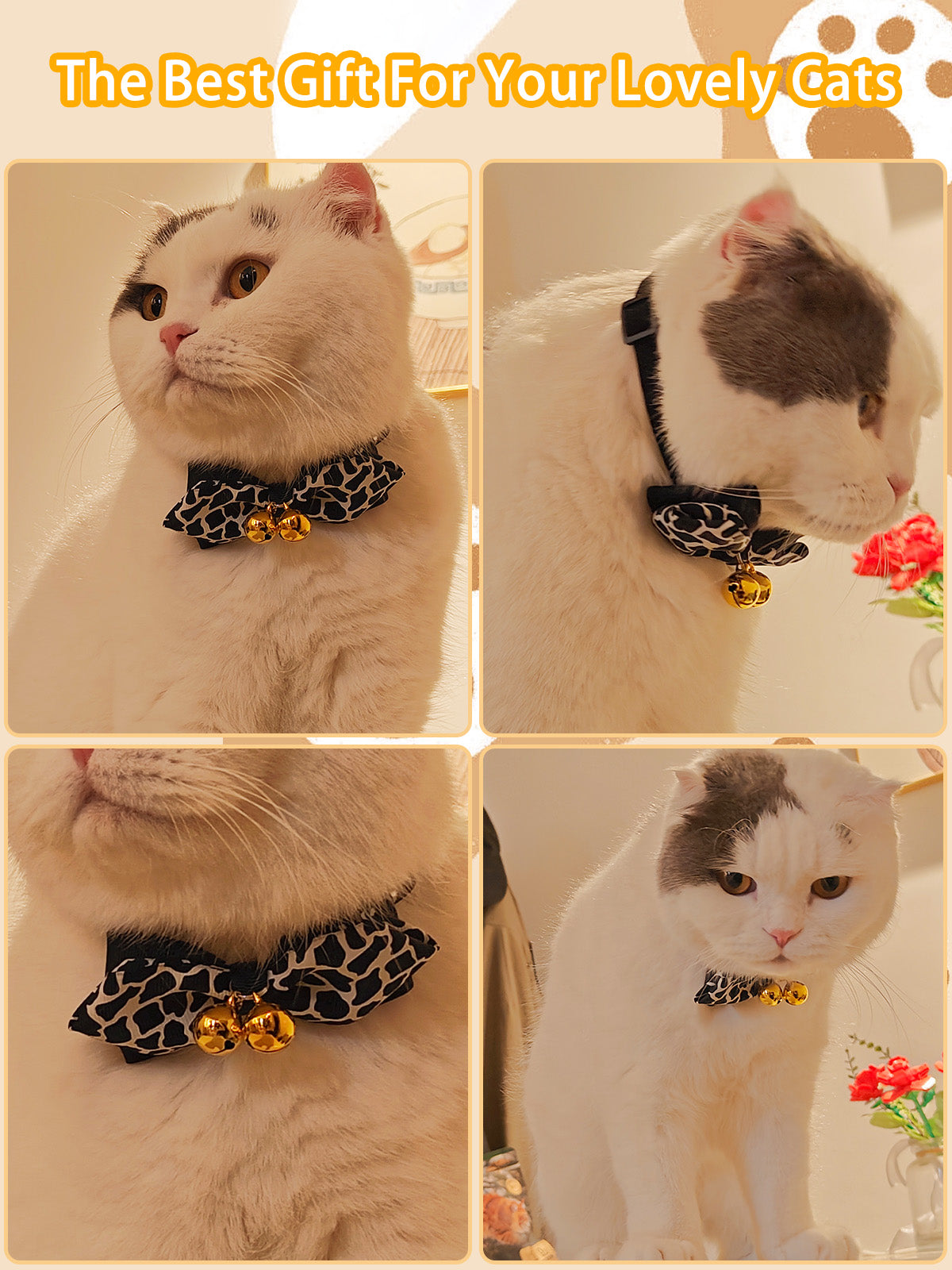 Cat Dog Collar Bandana Bowknot Bell